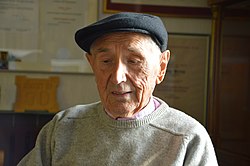 Töreky Ferenc 92 évesen, pesthidegkúti műtermében
