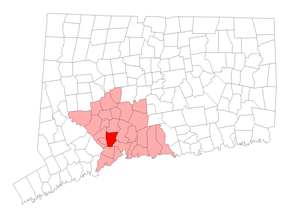 Poziția localității Woodbridge, Connecticut