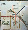 Diese Karte der MBTA aus den Jahren 1967–1969 zeigt die Route der Charlestown Elevated