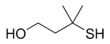 Kemia strukturo de 3-mercapto-3-methylbutan-1-ol