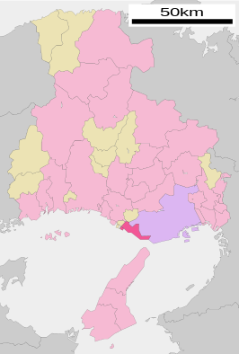 Situering van Akashi in de prefectuur Hyogo