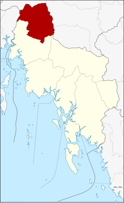 District location in Krabi province