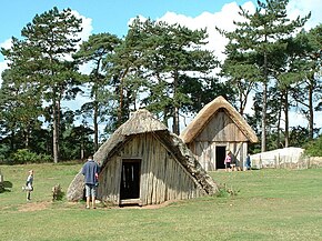 Modern-day reconstruction of an Anglo-Saxon village at West Stow Anglo-Saxon Village in Suffolk Anglo-Saxon village at West Stow 6337 Keith Evans.jpg