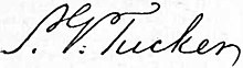 Tuckers Unterschrift