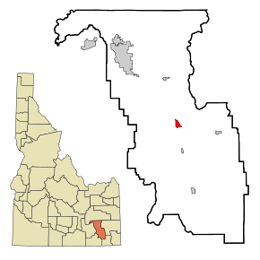 Bannock County Idaho Incorporated and Unincorporated areas McCammon Highlighted.svg