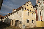 Barn near church of Saint Leonard in Kdousov, Třebíč District.JPG