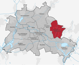 Ligging van Marzahn-Hellersdorf binnen Berlijn