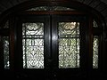 Leaded-glass panels, front doors