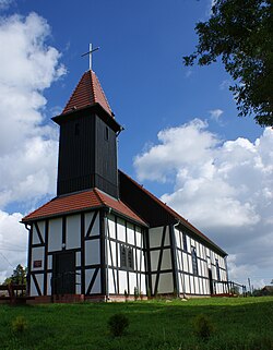 Timber-framed church in Brzezniak