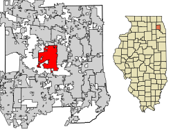 デュページ郡内の位置