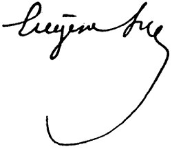 Eugène Sues signatur