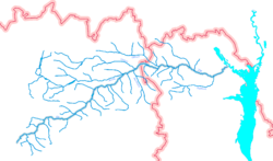 Карта басейна ракі Уж