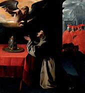 Francisco de Zurbaran: The Prayer of St. Bonaventura about the Selection of the New Pope. Francisco de Zurbaran - The Prayer of St. Bonaventura about the Selection of the New Pope - Google Art Project.jpg