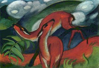 Rote Rehe II, 1912, huile sur toile, 70 × 100 cm, Neue Pinakothek, Munich