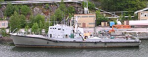 f.d HMS Hasslö i Svindersviken i Nacka juli 2005.