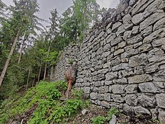 Blick entlang der Südseite der Ringmauer