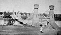 The first Hennepin Avenue Bridge in 1865