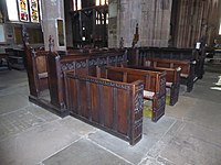 15th century pews in chancel