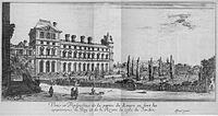 South facade ca.1650, engraving by Israël Silvestre