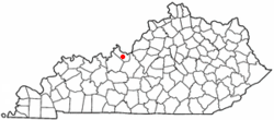 Location of Ekron, Kentucky