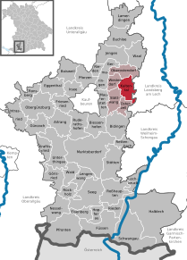 Poziția Kaltental pe harta districtului Ostallgäu