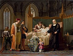 L'incontro di Carlo VIII e Gian Galeazzo Sforza a Pavia nel 1494, Pelagio Palagi.