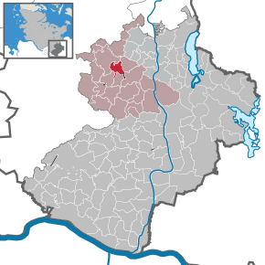 Poziția Labenz pe harta districtului Herzogtum Lauenburg