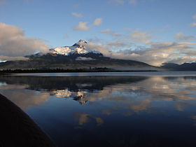 Vue du Cay depuis le lac Yulton.