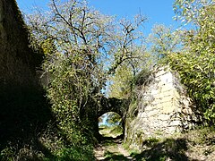 Les anciennes douves au nord-est.