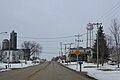 Looking north at LeRoy and water tower