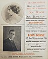 Leon Boonvang, aankondiging Duo Bonné, 1916.