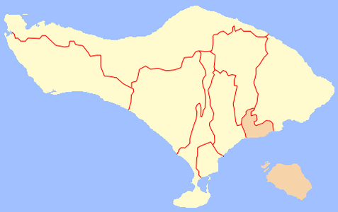 Peta genah Kabupatén Klungkung ring Bali