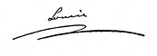 Firma de Luisa de Mecklemburgo-Strelitz