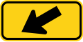 W16-7PL Downward diagonal arrow to the left (plaque)[d]