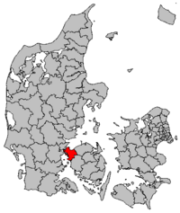 Lokalisering af Middelfart Kommune