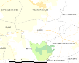 Mapa obce Boissey
