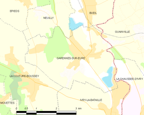 Poziția localității Garennes-sur-Eure