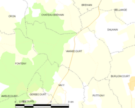 Mapa obce Vannecourt