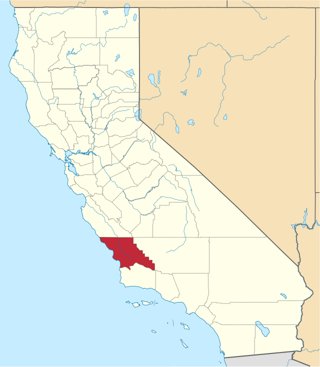 Map of California highlighting San Luis Obispo County