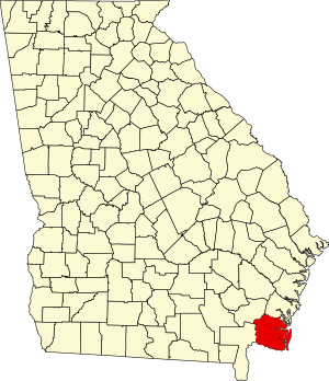 Карта Джорджии с выделением округа Камден