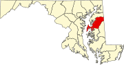 Map of Maryland highlighting Queen Anne's County.svg