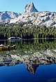 North aspect of Crystal Crag reflected in Lake George