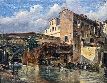 Le pont de Tounis et les lavandières Musée du Vieux Toulouse