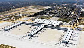 Vue aérienne du de l'aéroport