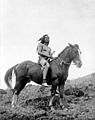 Guerrier nez-percé sur sa monture