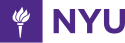 Logo of New York University.