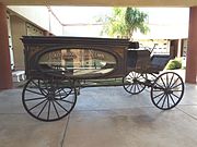 Late 19th century horse-drawn hearse in Greenwood/Memory Lawn Mortuary & Cemetery.