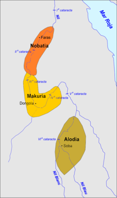Reiaumes crestians de Nubia dins lo corrent de l'Edat Mejana Auta