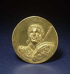 Bu medalyon Roma imperiyasında istehsal edilib. İsgəndərin xatirəsinin əhəmiyyətini göstərir. Uolters İncəsənət Muzeyi, Baltimor.