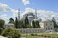 Built by Suleiman the Magnificent, the Suleymaniye Mosque (1550-1557) was designed by his chief architect Mimar Sinan, the most illustrious of all Ottoman architects. Suleymaniye Mosque exterior view.JPG